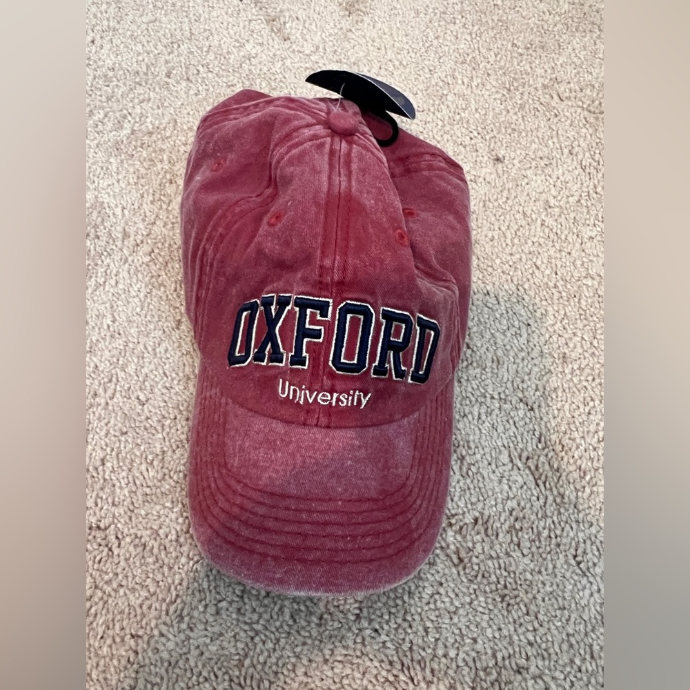 Oxford University - Baseball Hat - NWT - Dusty Red Color